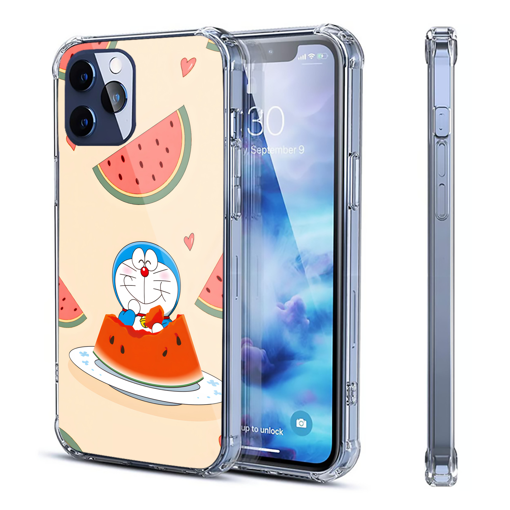 （画像用） ドラえもん Doraemon 【iPhone 12シリーズ対応】透明スマホケース（クリアソフトケース）